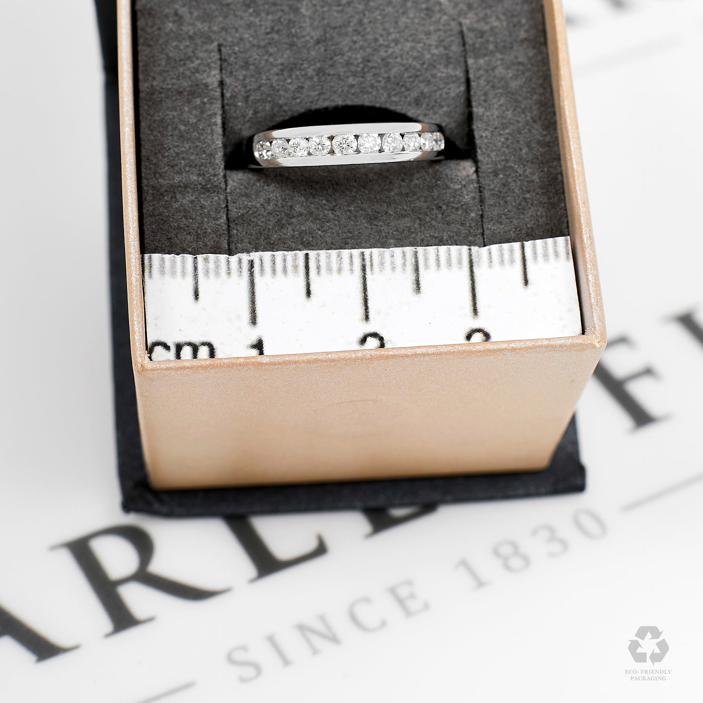 Pre-Owned 18ct White Gold 10 Diamond Ring Size J.5