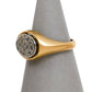 Pre-Owned 18ct Gold Oval Multi Diamond Signet Ring Size N