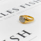 Pre-Owned 18ct Gold Oval Multi Diamond Signet Ring Size N