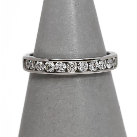 Pre-Owned 18ct White Gold 11 Diamond Ring Size N.5