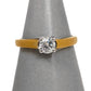 Pre-Owned 18ct Gold Diamond Solitaire Ring Size N.5