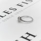 Pre-Owned 18ct White Gold 4 Diamond Ring Size H.5
