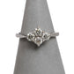Pre-Owned 18ct White Gold 4 Diamond Ring Size H.5