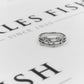 Pre-Owned 18ct White Gold 6 Rubover Diamond Ring Size L