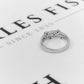 Pre-Owned 18ct White Gold 6 Rubover Diamond Ring Size L