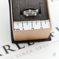 Pre-Owned 18ct White Gold 6 Rubover Diamond Ring Size L