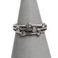 Pre-Owned 18ct White Gold 6 Rubover Diamond Ring Size L