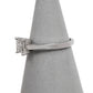 Pre-Owned 18ct White Gold Princess Cut Diamond Ring Size K.5