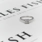 Pre-Owned 18ct White Gold Princess Cut Diamond Ring Size K.5