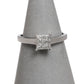 Pre-Owned 18ct White Gold Princess Cut Diamond Ring Size K.5