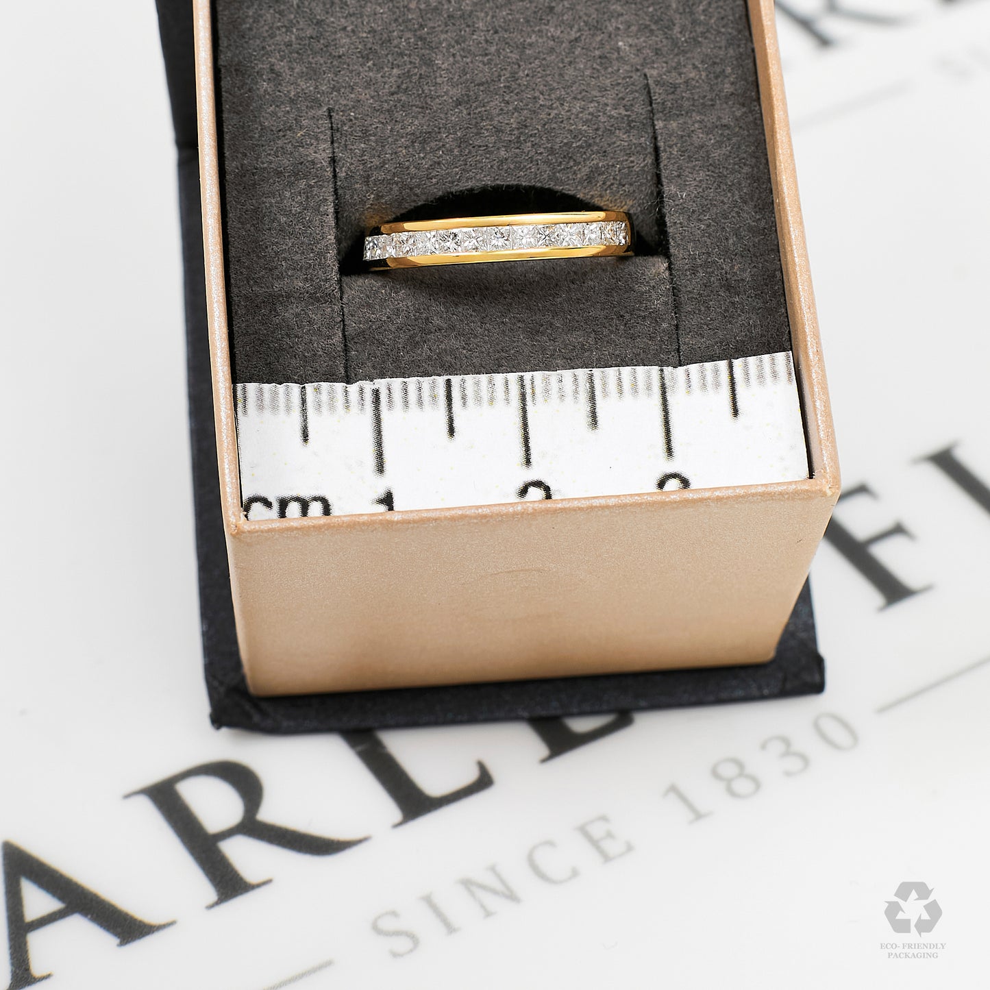 Pre-Owned 18ct Gold 16 Princess Cut Diamond Ring Size K