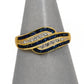 Pre-Owned 18ct Gold 5 Diagonal Row Sapphire & Diamond Ring