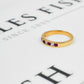 Pre-Owned 18ct Gold Diamond & Glass Filled Ruby Ring Size M
