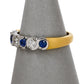 Pre-Owned 18ct Gold Diamond & Sapphire Ring Size P