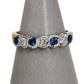 Pre-Owned 18ct Gold Diamond & Sapphire Ring Size P