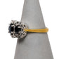 Pre-Owned 18ct Gold 3 Sapphire & Diamond Cluster Ring Size K