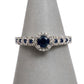 Pre-Owned 18ct White Gold Sapphire & Diamond Cluster Ring