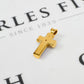 Pre-Owned 18ct Gold Diamond & Amethyst Cross Pendant