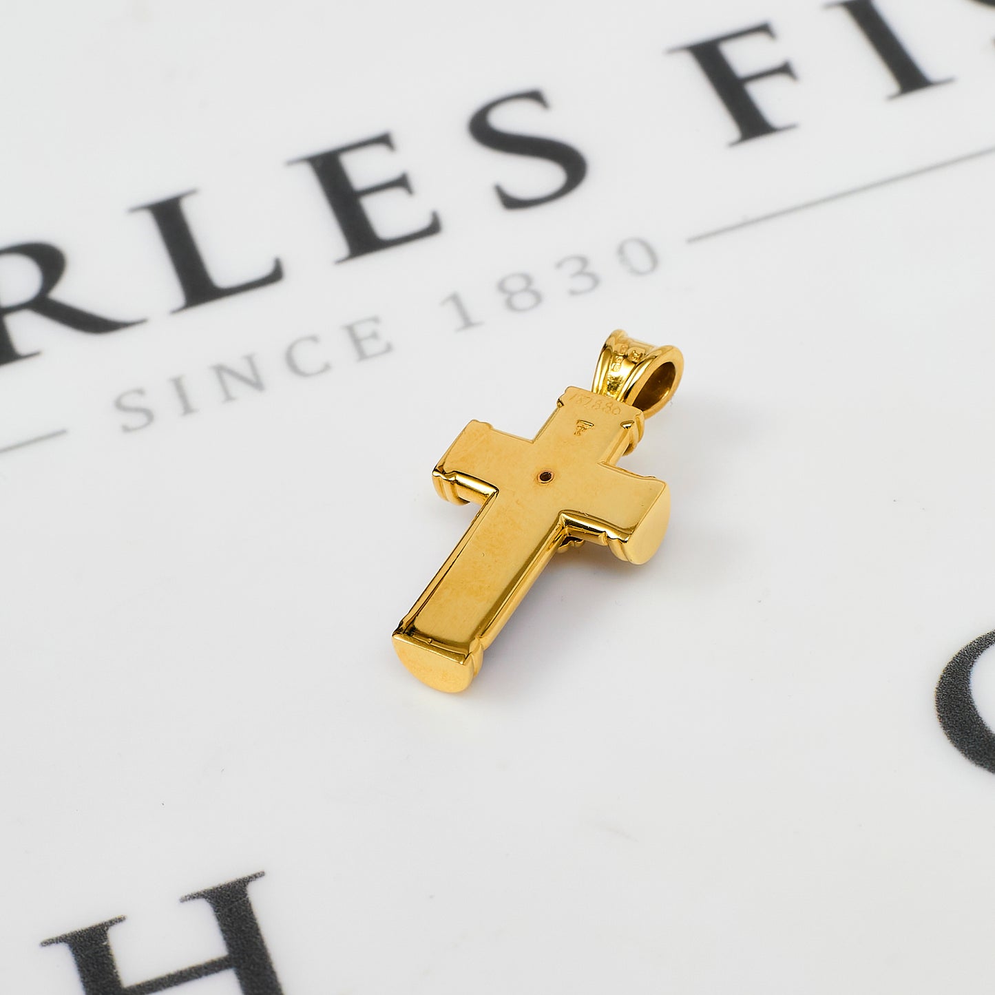 Pre-Owned 18ct Gold Diamond & Amethyst Cross Pendant