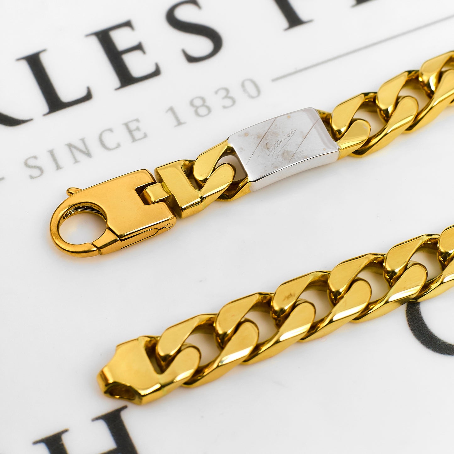 Pre-Owned 18ct Gold Curb Chain Bracelet