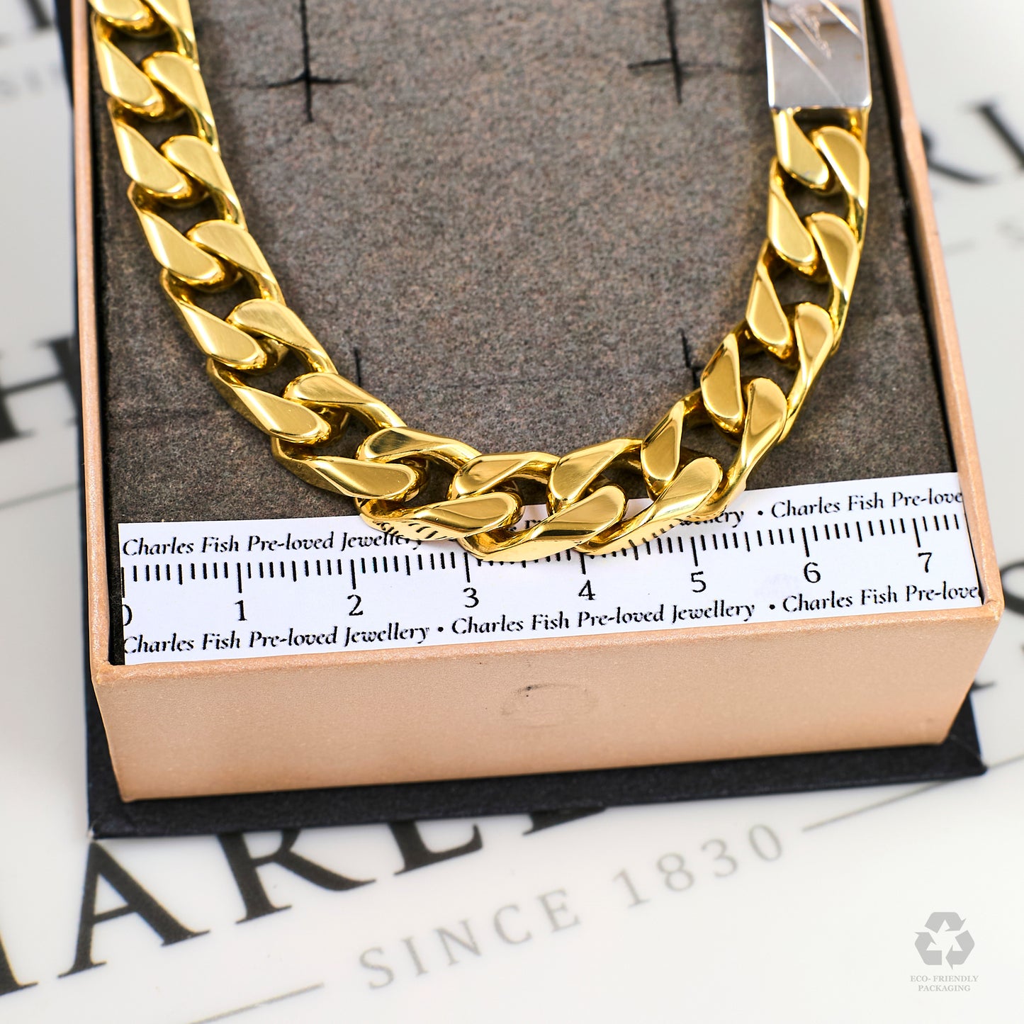Pre-Owned 18ct Gold Curb Chain Bracelet