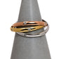 Pre-Owned 18ct Gold Diamond Russian Wedding Ring Size M