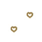 Pre-Owned 14ct Gold Diamond Openwork Heart Earrings