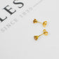 Pre-Owned 14ct Gold Brown Diamond Stud Earrings