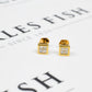 Pre-Owned 18ct Gold 4 Princess Cut Diamond Stud Earrings