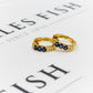Pre-Owned 18ct Gold Sapphire & Diamond Hinged Hoop Earrings