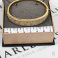 Pre-Owned 14ct Gold 2 Tone CZ Tapering Hinged Bangle