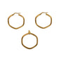 Pre-Owned 18ct Gold Openwork Hexagon Greek Key Jewellery SET