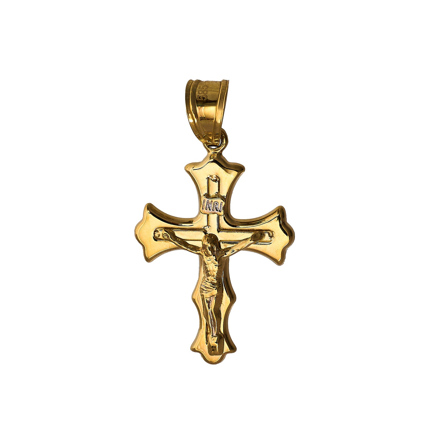 Pre-Owned 14ct Gold 2 Tone Crucifix Pendant