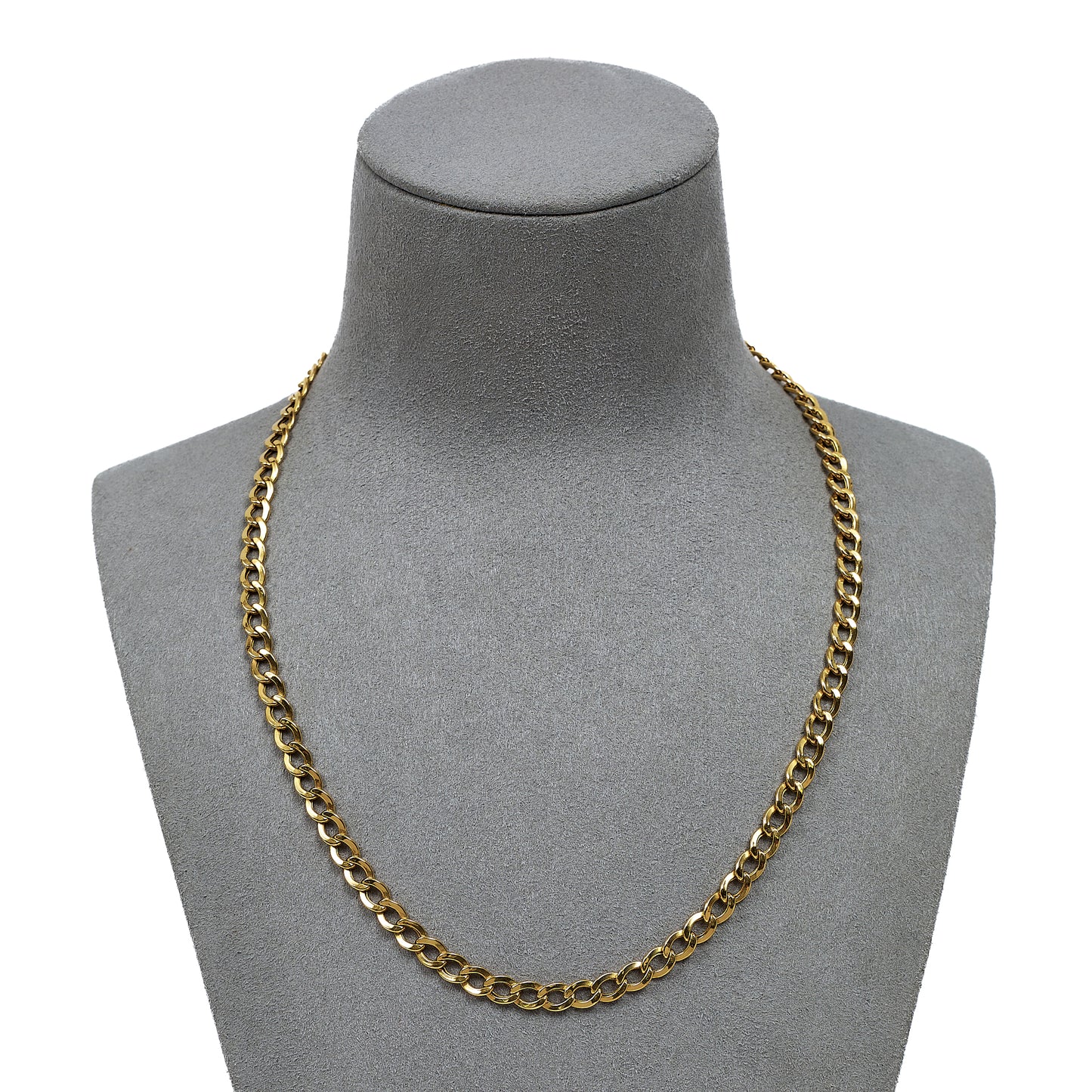 Pre-Owned 18ct Gold Curb Chain Necklace 17 Inch