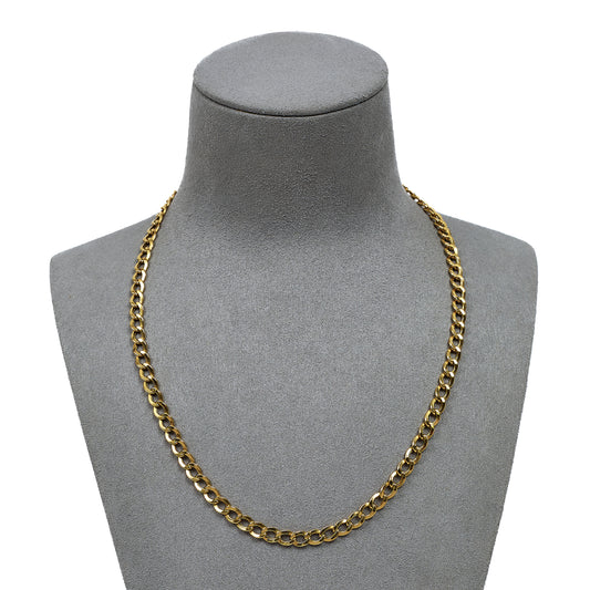 Pre-Owned 18ct Gold Curb Chain Necklace 17 Inch