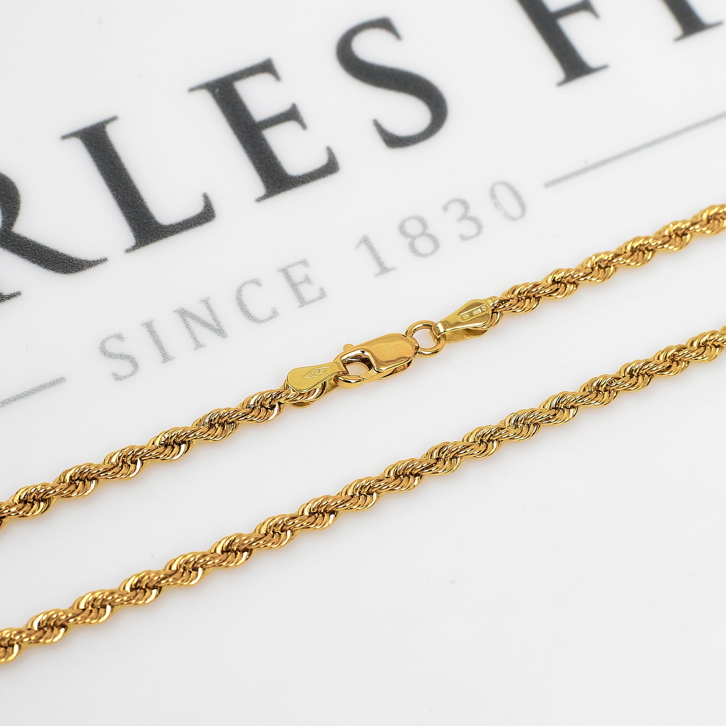 Pre-Owned 18ct Gold Rope Chain Necklace 23 Inch