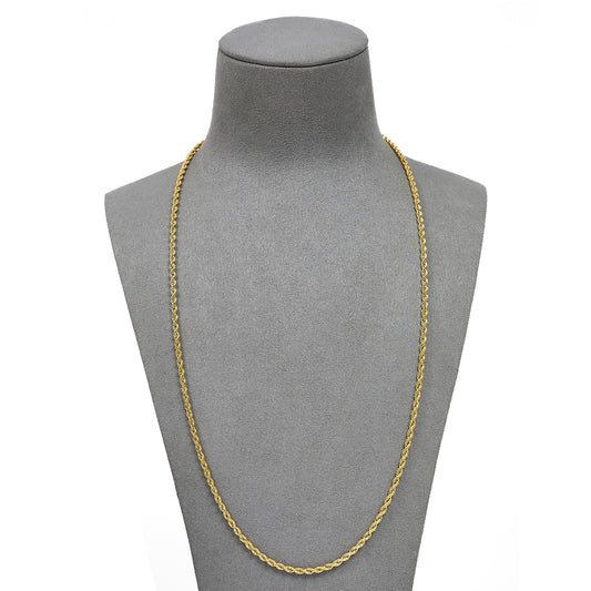 Pre-Owned 18ct Gold Rope Chain Necklace 23 Inch
