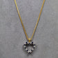 Pre-Owned 18ct Gold Sapphire & Diamond Heart Pendant & Chain
