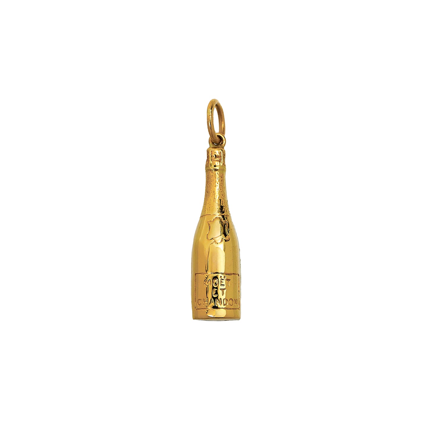 Pre-Owned 9ct Gold Champagne Bottle Charm