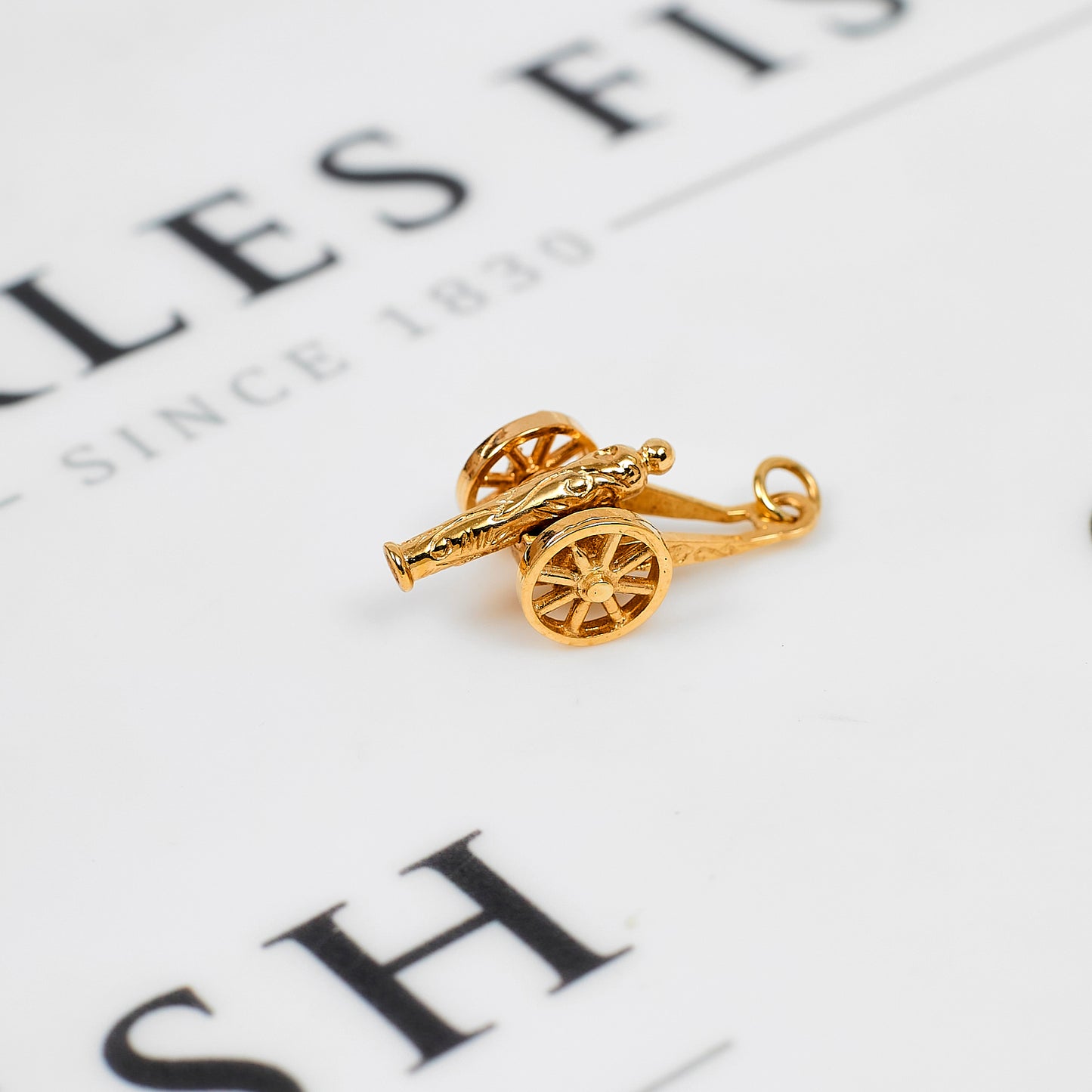 Pre-Owned 9ct Gold Cannon Charm