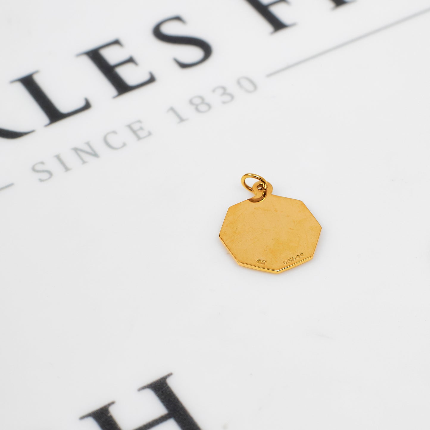 Pre-Owned 9ct Gold Octagon St Christopher Pendant