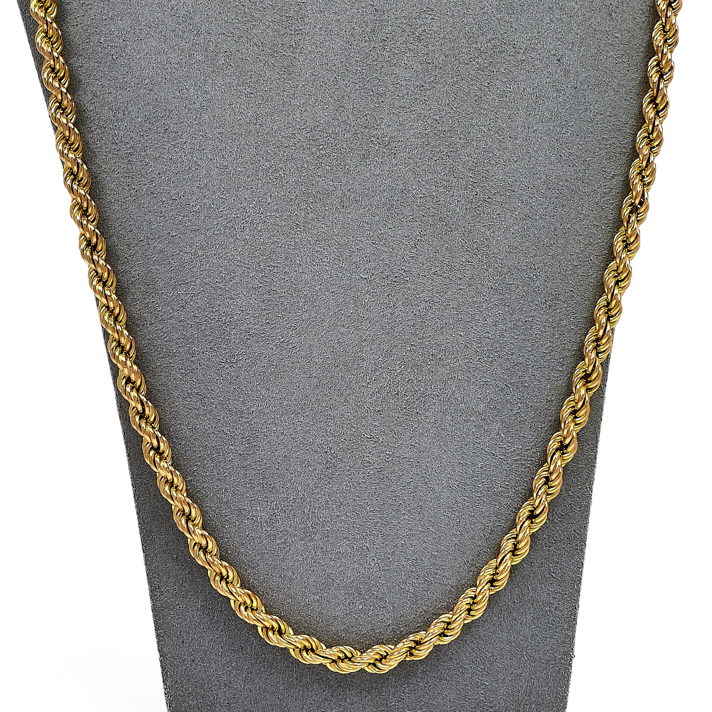 Pre-Owned 9ct Gold Rope Chain Necklace 30 Inch