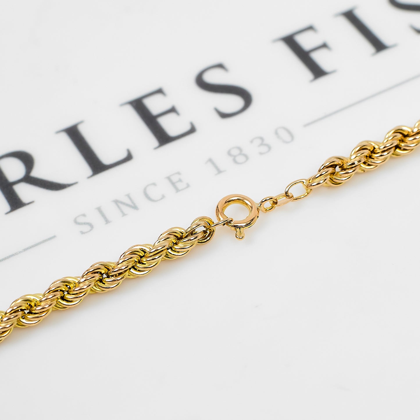 Pre-Owned 9ct Gold Rope Chain Necklace 30 Inch