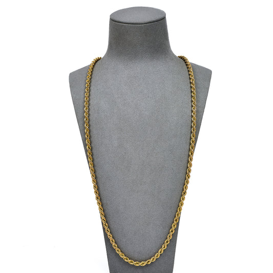 Pre-Owned 9ct Gold Rope Chain Necklace 30 Inch