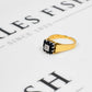 Pre-Owned 18ct Gold Diamond & Sapphire Square Cluster Ring