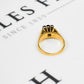 Pre-Owned 18ct Gold Diamond & Sapphire Square Cluster Ring