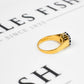 Pre-Owned 18ct Gold Diamond & Sapphire Square Cluster Ring