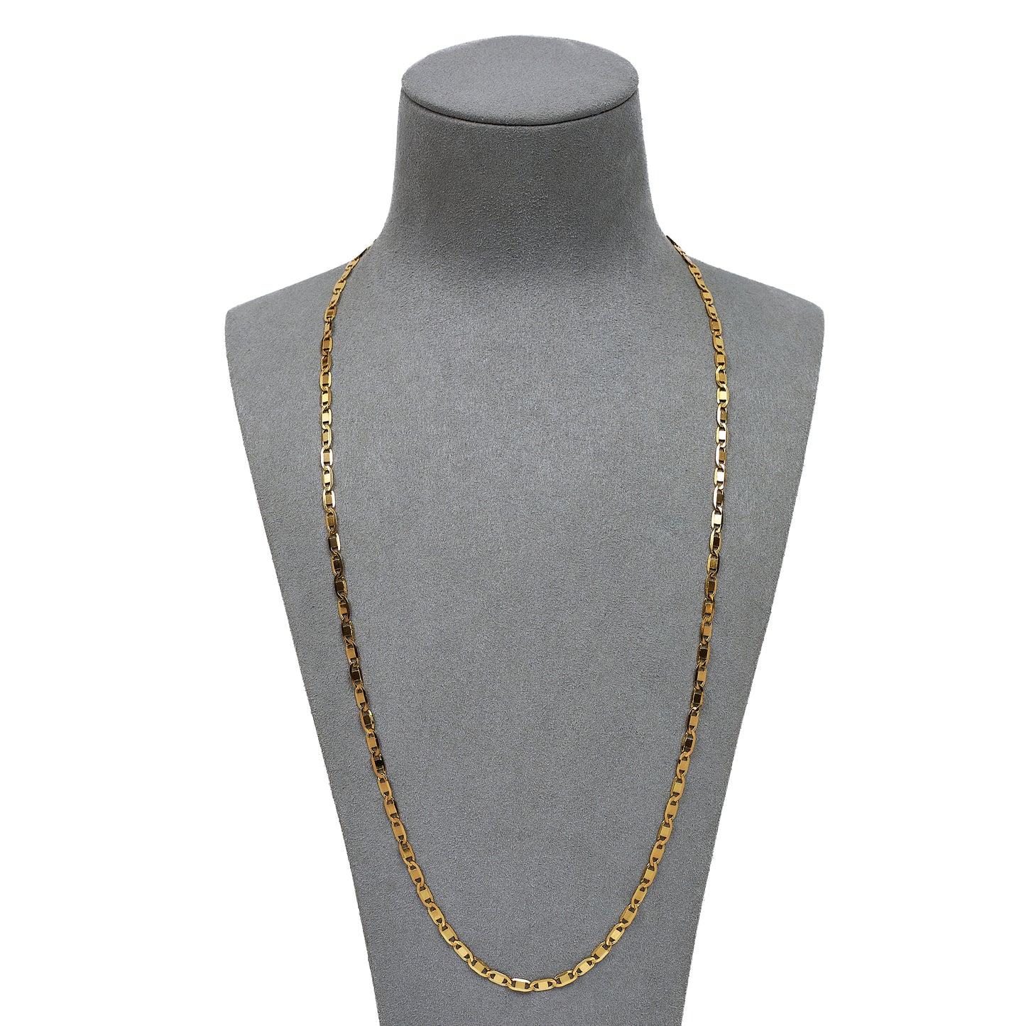 Pre-Owned 18ct Gold Flat Anchor Chain Necklace 24 Inch