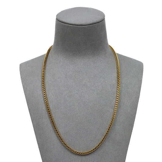 Pre-Owned 18ct Gold Square Foxtail Chain Necklace 17 Inch
