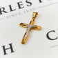 Pre-Owned 18ct Gold 2 Tone Crucifix Pendant